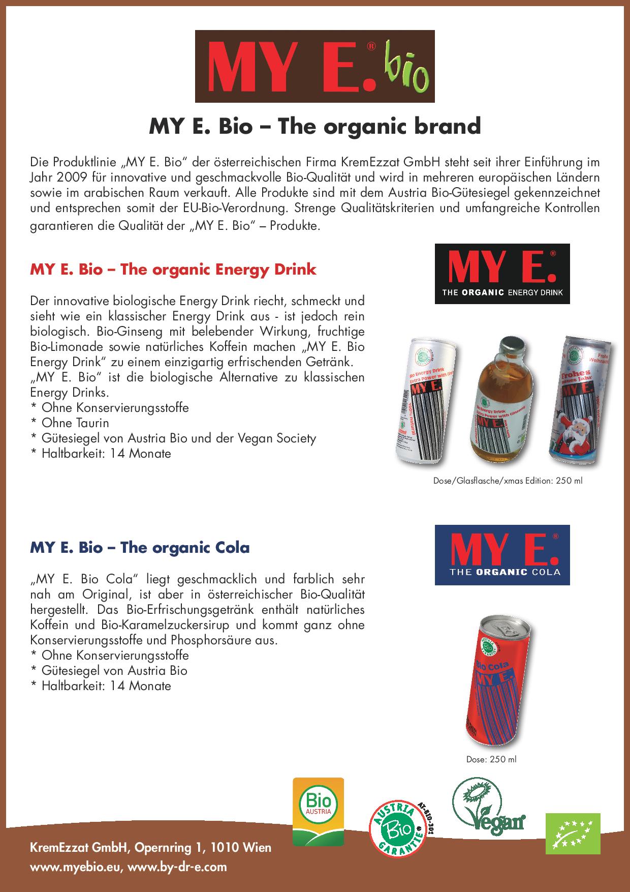 My E Bio Energy Drink With Ginseng